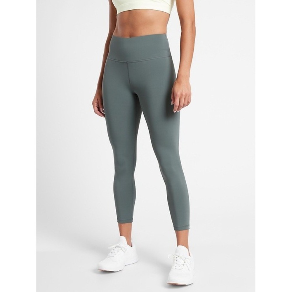 Athleta Elation Train 7/8 Tight Sage Green High Rise Leggings Size M Athletic